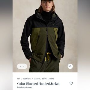 Polo Ralph Lauren Black and Olive Windbreaker